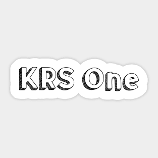 KRS One / Typography Design Sticker